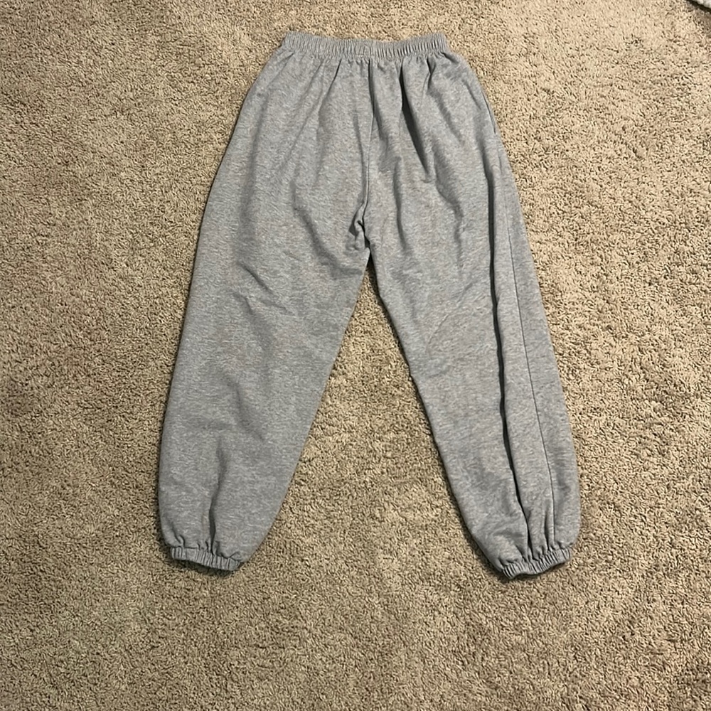 Gray sweatpants